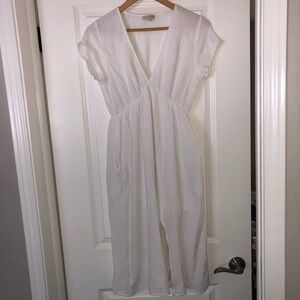 Gianni Bini White Midi Cotton Dress Size M